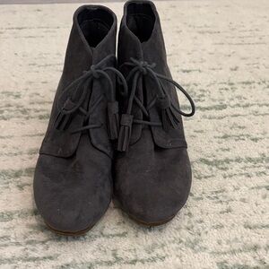 Dr. Scholl's Dark Gray Lace Up Boots